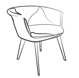 Sketch of a modern chair