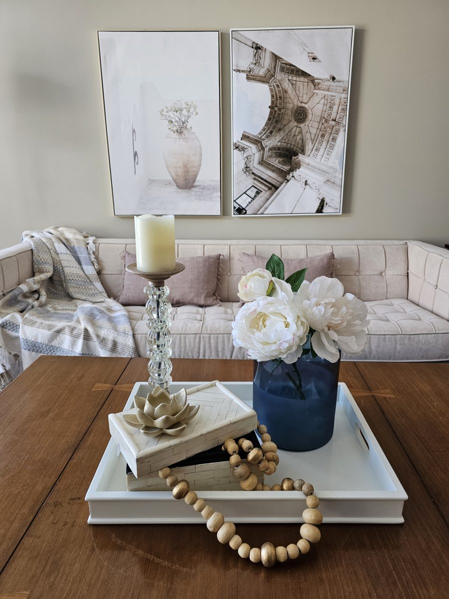 coffee table staging