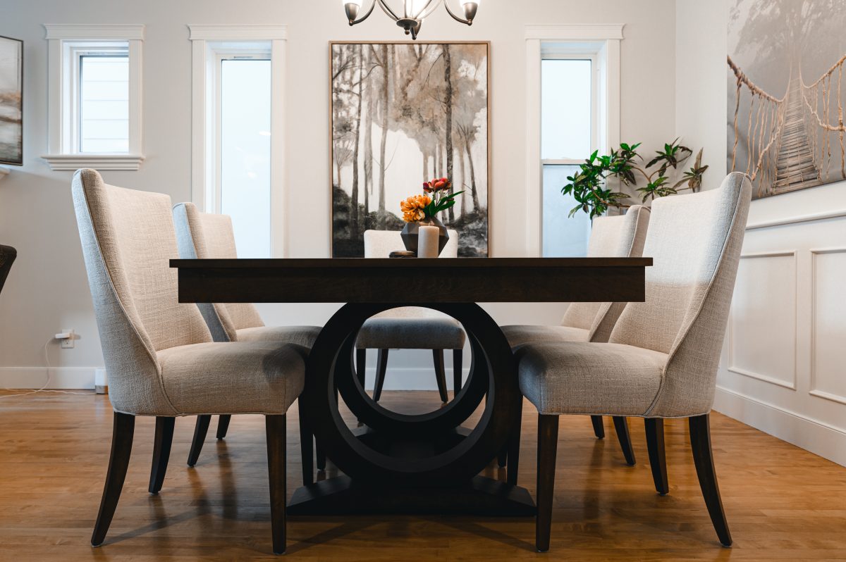 Living room design black and white