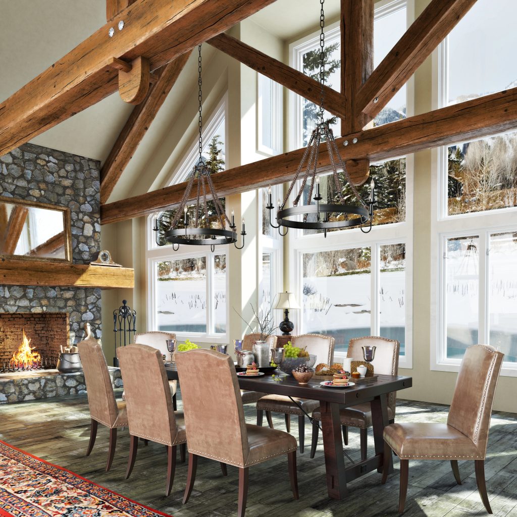 rustic dining room