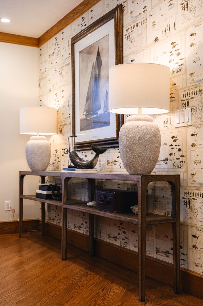 Tuscany Estate Interior Decorating Living Room Modern Console Table Unshelf Design. Large wood console table.