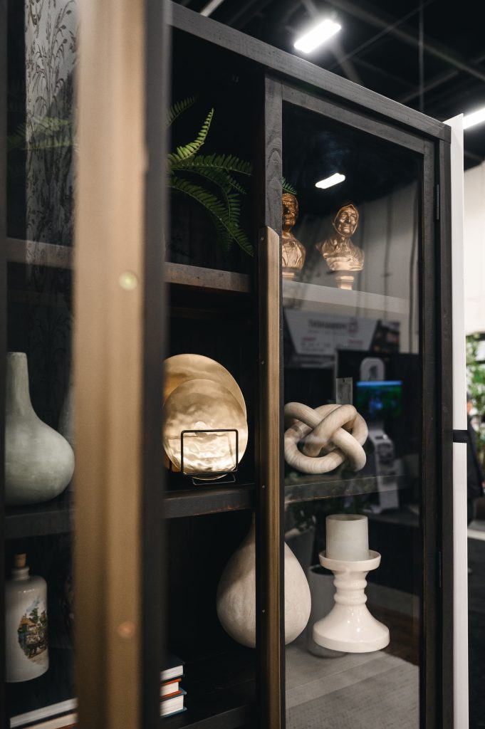 Renovation Show Stately Room Interior Decorating Stately Details Unshelf Design. Wood shelves style with brass and white modern decor.