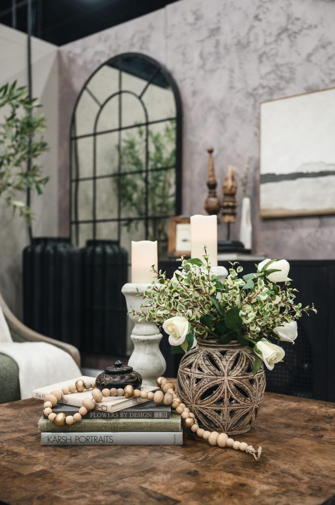 Renovation Show Wabi Sabi Room Interior Decorating Wabi Coffee Table Details Unshelf Design. Modern vase with flowers.