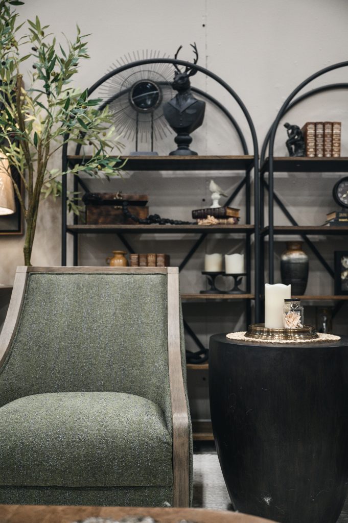 Renovation Show Wabi Sabi Room Interior Decorating Wabi Green Chair Details Unshelf Design. Cozy green accent chair.