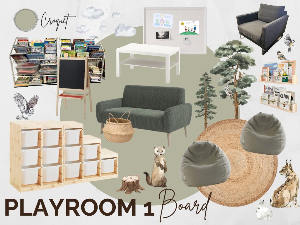 a large open concept living room styled with couches on each side wall, two chairs , side tables with lovely lamps, a styled coffee table and a large area rug to cover the space