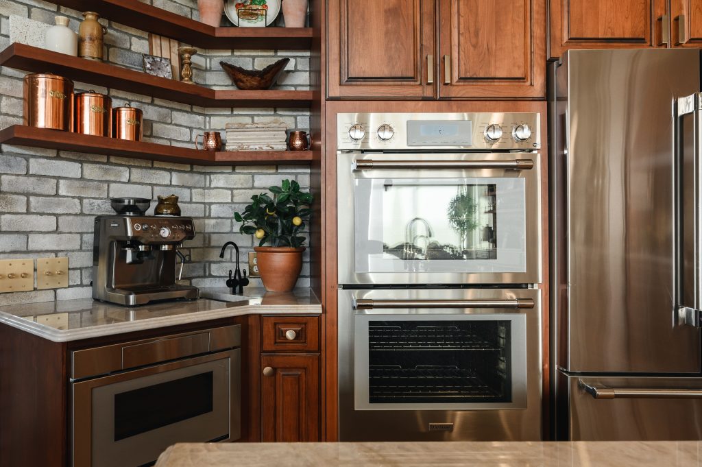 old world italian kitchen and bath renovation interior design and furnishing kitchen coffee station unshelf design