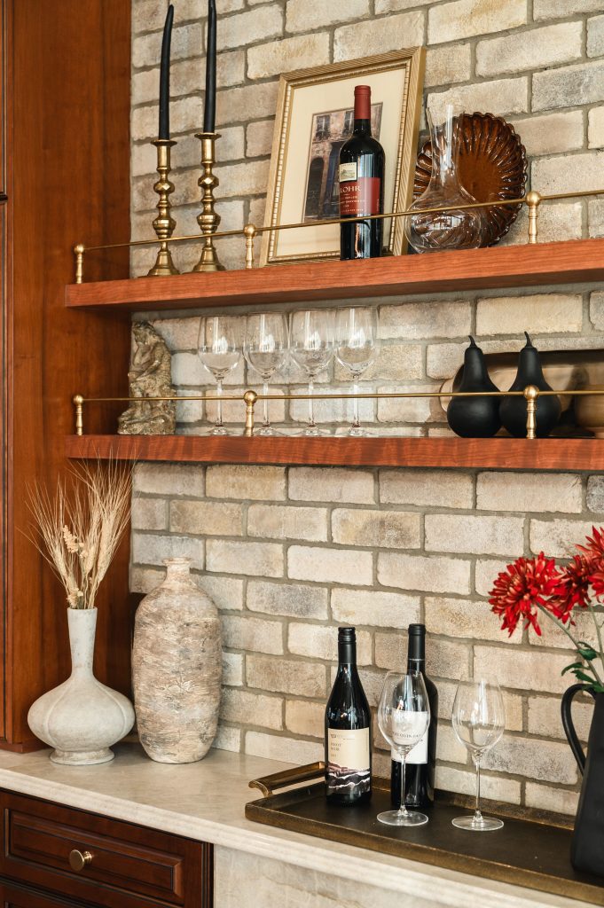 old world italian kitchen and bath renovation interior design and furnishing wine nook details unshelf design