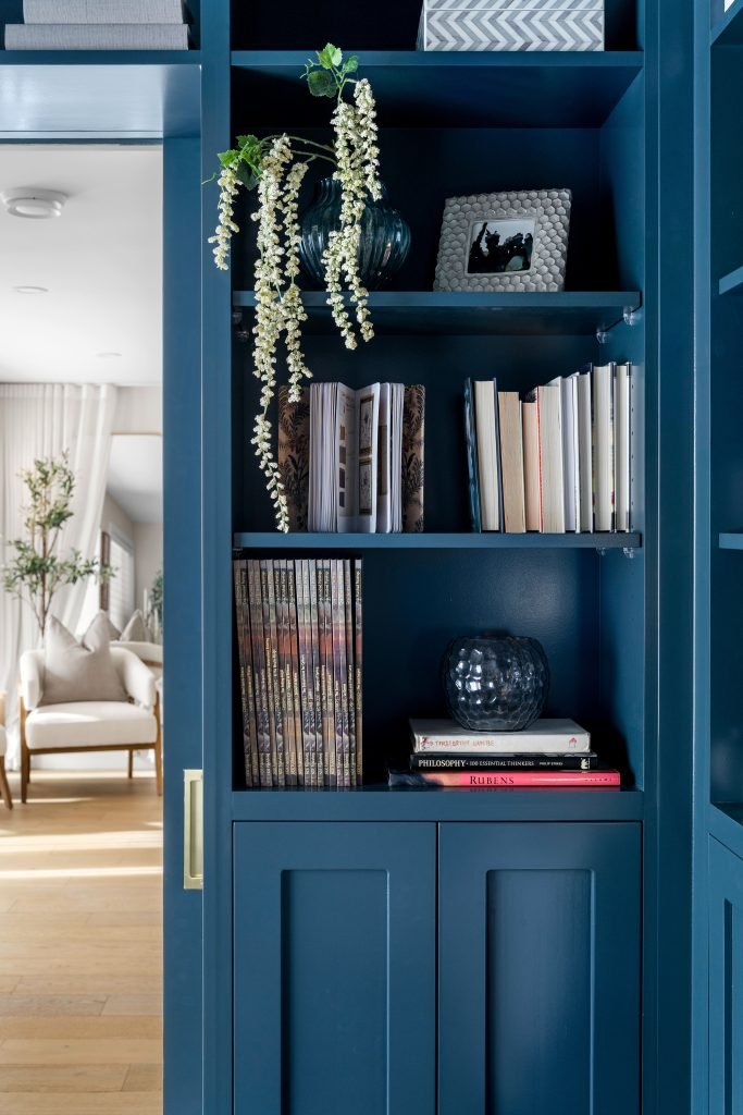 basement wellness space build out interior design and furnishing home library unshelf design