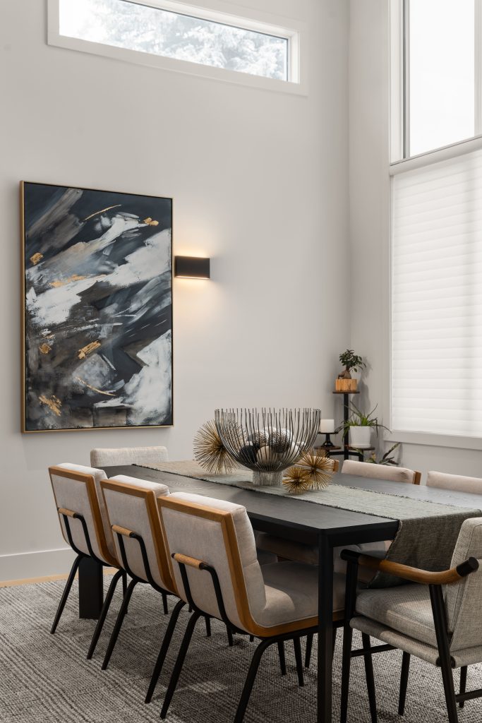 modern mountain v2 interior design and furnishing dark toned dining room unshelf design