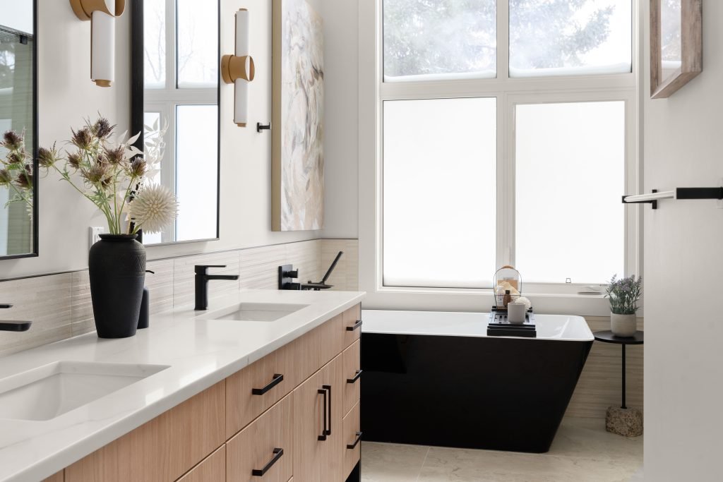 modern mountain v2 interior design and furnishing ensuite bathroom unshelf design