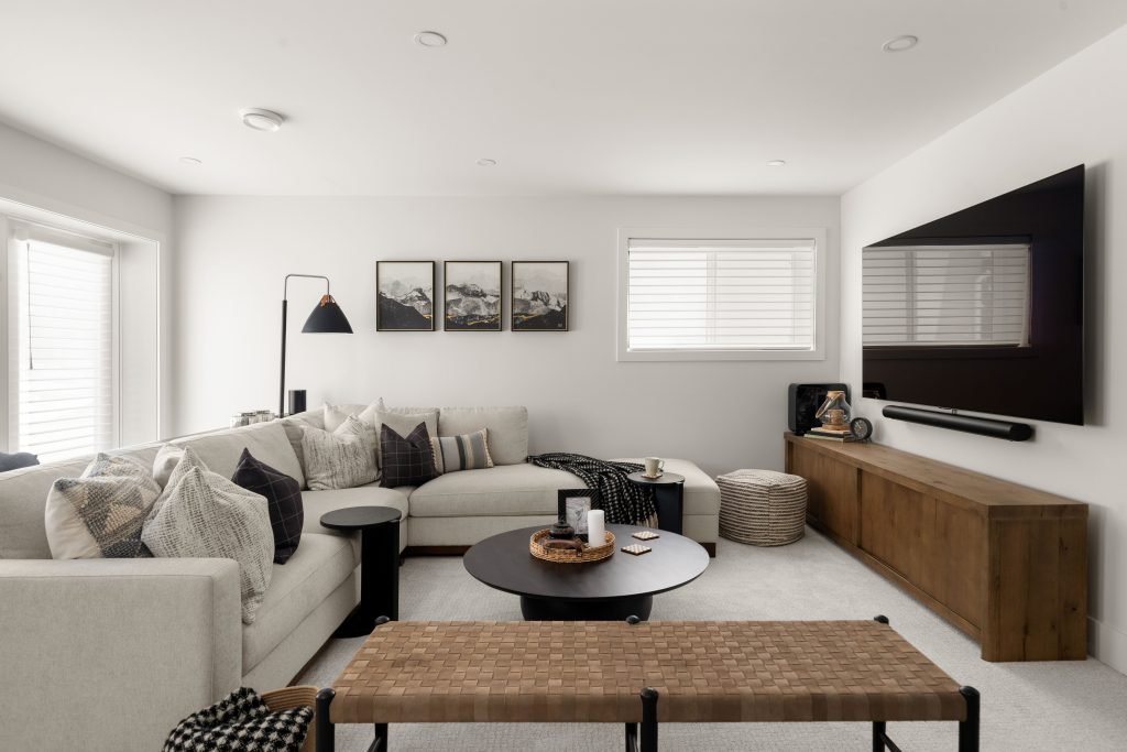 modern mountain v2 interior design and furnishing media room unshelf design