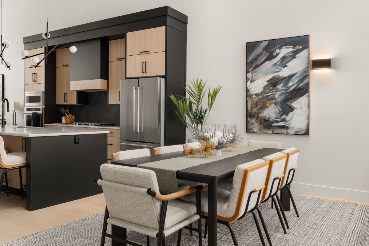 modern mountain v2 interior design and furnishing styled dining room and kitchen unshelf design