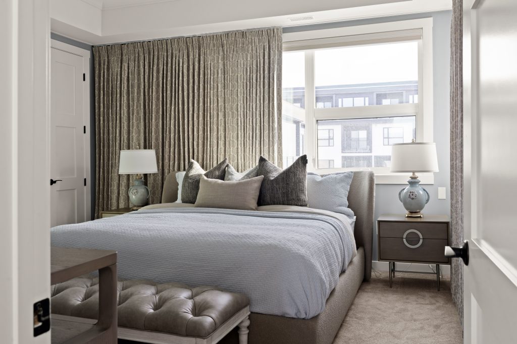sophisticated luxury penthouse design interior design and furnishing primary bedroom details unshelf design