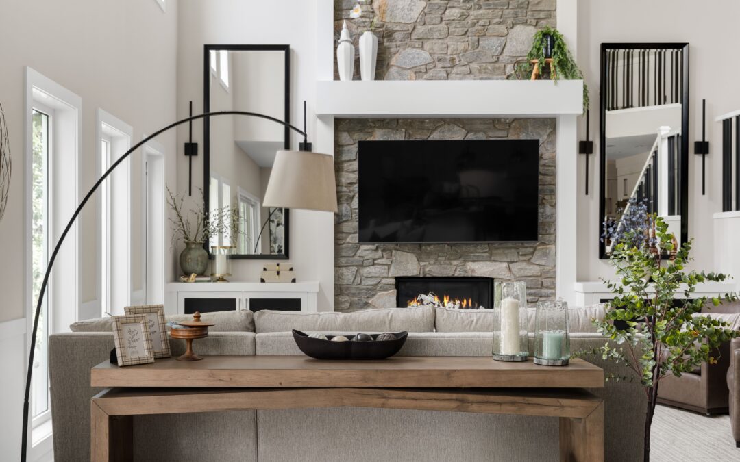 Organic Modern Family Room Furnishing in West Springs