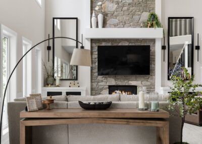 Organic Modern Family Room Furnishing in West Springs