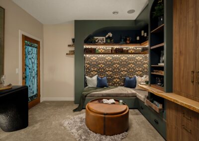 Witchy Reading Nook & Woodsy Home Office: Bespoke Interior Design in Calgary